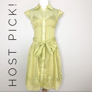 Kay Unger Lime Green Daisy Dress (8)